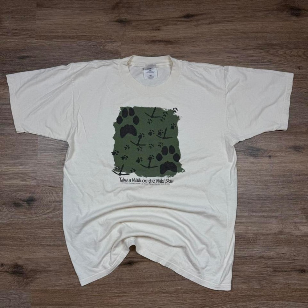 Vintage 90s kansas city‎ zoo graphic nature tee